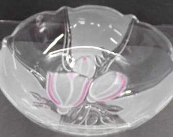 2212 Glasax Top Line 1970s Vintage 11" Vintage Glass Bowl - RIM CHIP