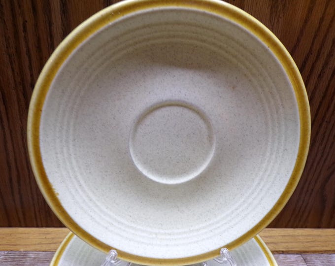 2509 Mikasa Natures Song C1050 6.25" Vintage Stoneware Saucer Plates Set of 6 Made in Japan - Great Condition