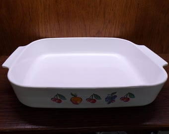 2503 Corning Ware A-21-B-N Fruit Basket Vintage 12.25"x10.5"x2.5" Open Roaster Lasagna Casserole Pan - Great Condition