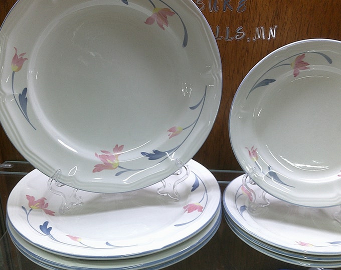 2405 Avonlea Citation Corn Panies Stoneware Beautiful Pink & Blue Floral Dinnerware in Good Condition No Chips or Cracks Choose from List: