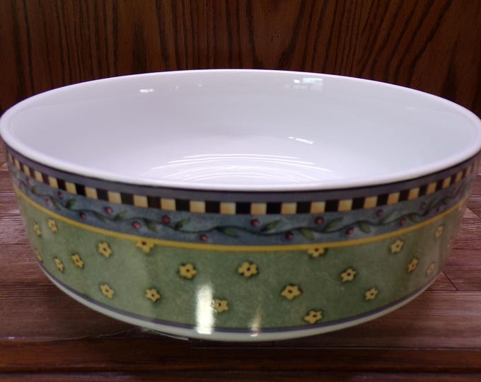 2510 Sakura Spring Bouquet 1999 Vintage 9" Serving Bowl by Debbie Mumm - Great Condition