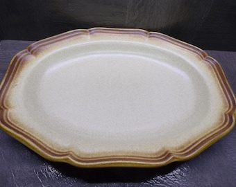 2605 Mikasa Whole Wheat E8000 Oven to Table Stoneware 14.5"x11" Oval Platter