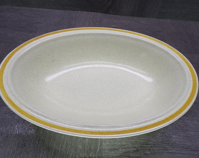 2602 Hearthside Garden Festival Stoneware 10.5" Vintage Oval Vegetable Serving Bowl Made in Japan - Excellent Condition