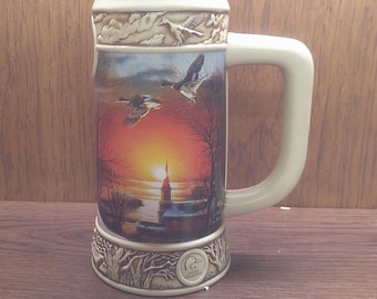 2412 Miller Genuine Draft Ducks Unlimited 1996 Vintage Collectors Stein "The Sharing Season" by Terry Redlin - Excellent Condition
