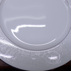 2407 Grace Concerto Vintage Fine China- White Floral Lace Dinnerware w/ Platinum Rim- Great Condition Choose From List: