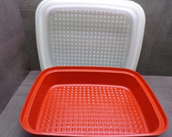 2605 Tupperware 1294-4 Season Serve Marinade - Vintage Paprika with Lid 12" x 10"