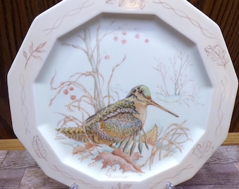 2509 Woodcock Vintage 10.75" Collector Plate by Rosenthal Germany - Excellent Condition