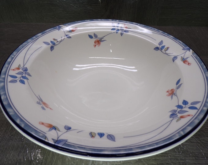 2602 Noritake Keltcraft Eastfair #9171 9.25" Vegetable Serving Bowl Beautiful Pink & Blue Floral Made in Ireland - Excellent Condition