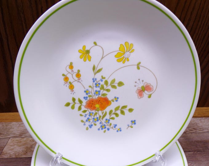 2508 Corelle Wildflower Spring Bouquet Vintage 8.5" Lunch / Snack Plates Set of 4 - Great Condition