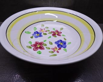 2605 Rossini Superior Quality Oven-proof Ironstone Hand-painted 10" Bowl
