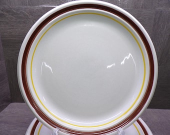 2605 Deville Capri Collection Sienna #301 Vintage Stoneware 11" Dinner Plates Set of 3