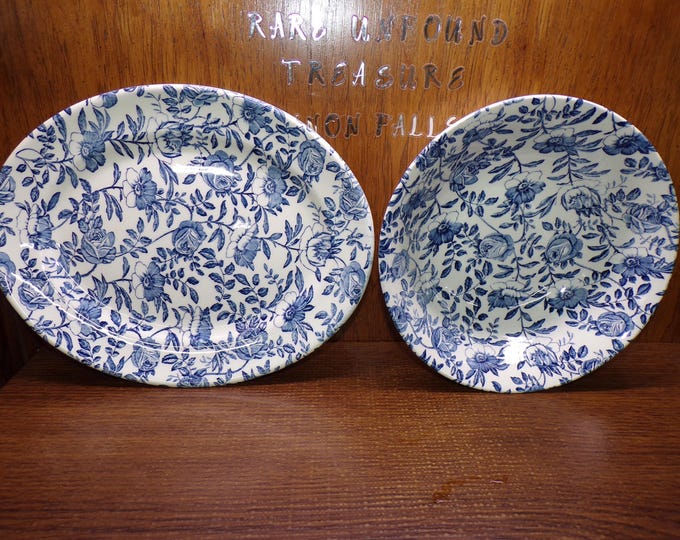 2506 Churchill Blue Peony & Roses Floral Dinnerware Made in England - Excellent Condition Choose From List: