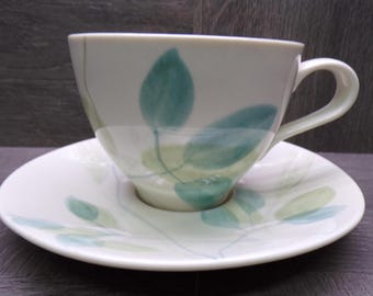 2605 Red Wing Pottery Merrileaf True China Cup & Saucer
