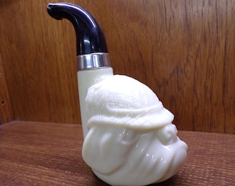 2506 Avon Vintage 6.5" Bulldog Pipe - Empty After Shave Bottle Decanter