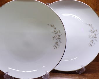 2507 Noritake Marietta #6653 Vintage Fine China 10.5" Dinner Plates Set of 2 Made in Japan - Great Condition