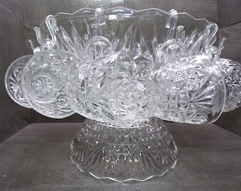 2606 Anchor Hocking Arlington (300/272) 27 pc Vintage Punch Bowl Set