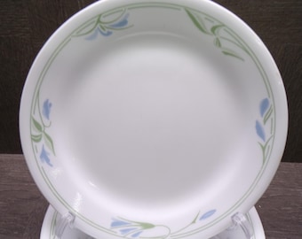 2608 Corelle Blue Wreath Vintage 7.5" Salad / Snack Plates Set of 7