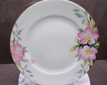 2605 Noritake Azalea Pattern w/ Gold Accents 1918 Vintage 10" Dinner Plates Set of 6