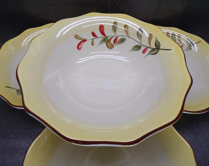 2602 Better Homes and Gardens Tuscan Retreat Discontinued 7.75" Bowls Set of 4- Great Condition
