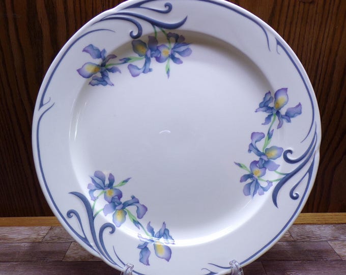 2508 Contours Arita Flourish 12" Round Vintage Serving Platter Purple Iris Excellent Condition