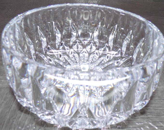 2602 Gorham Althea - Heavy FULL Lead Crystal Vintage 4.5" Trinket Bowl - Made in Germany - Great Condition Very Beautiful