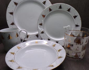 2608 Tienshan Fine China Golden Pines Gold Accent Dinnerware Choose from List:
