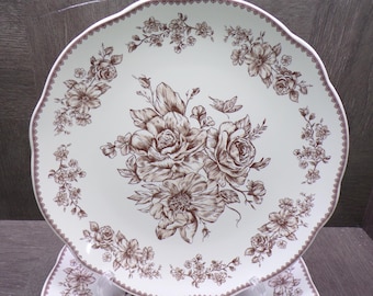 2606 Pioneer Woman Agatha Brown 10.25" Dinner Plates Set of 4