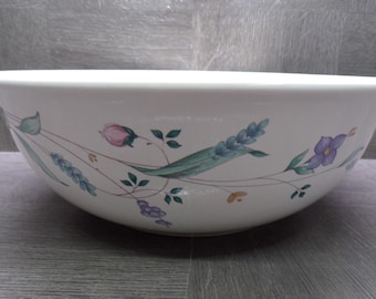 2606 Pfaltzgraff April 10" 2.5 qt. Hand-painted Stoneware Salad Serving Bowl