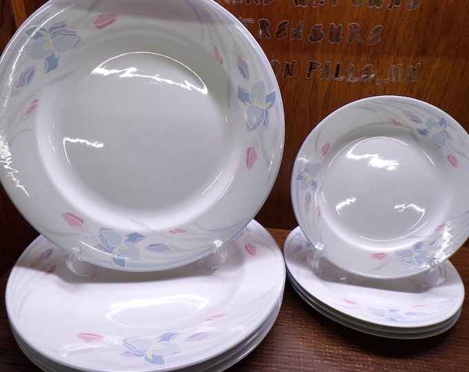 2506 Excel Fresh Flowers Iris Pastel Floral Fine Porcelain Dinnerware - Great Condition Choose From List: