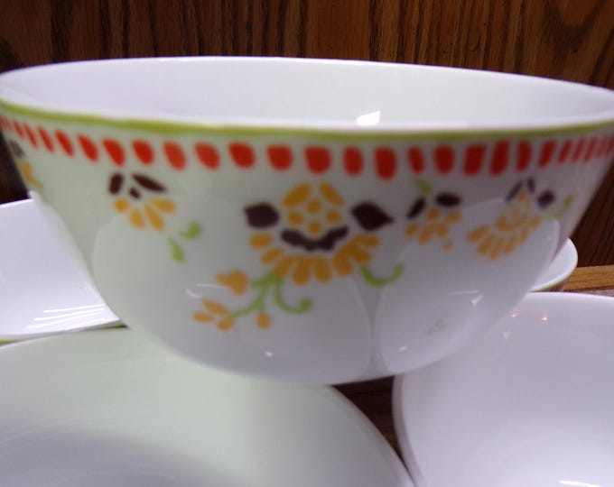 2511 Rachael Ray Paisley 6" Pasta / Cereal Bowls Set of 4 - Great Condition