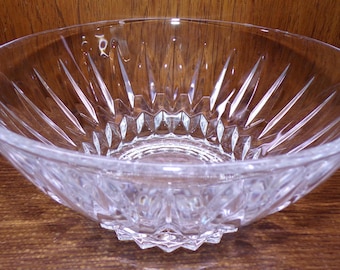 2507 Clear Crystal 9" Vintage Bowl 4" Deep - Pre-owned Good Condition