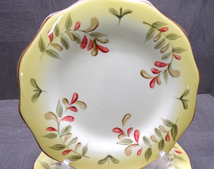 2602 Better Homes and Gardens Tuscan Retreat Discontinued 9" Salad / Lunch Plates Set of 4- Great Condition Light Scratches