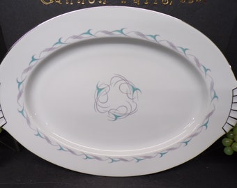 2307 Kent China Flair 17.75" x 12.25" Vintage Oval Serving Platter