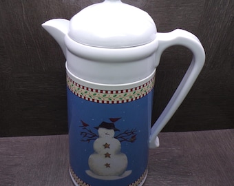 2608 Furio 12"Insulated Thermal Coffee Carafe Server Sakura Snowman Pattern