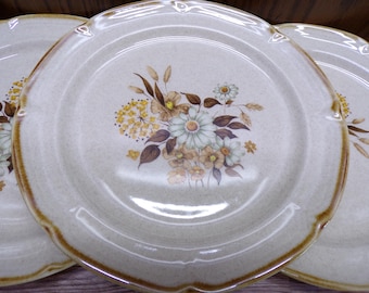 2509 Finesse Stoneware Wellington 7.5" Vintage Salad / Snack Plates Set of 3
