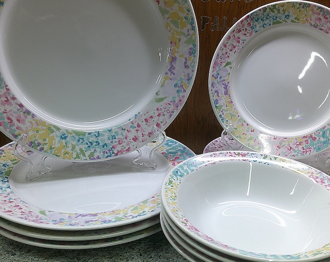 2407 Newcor Mirage Stoneware Made in Japan Vintage 1992 Confetti Dinnerware - Great Condition No Chips or Cracks - Choose from List:
