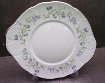 2605 Duchess Hairbell #571 Fine Bone China Vintage 10" x 9" Oval Cake Plate
