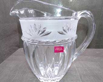 2608 Cristal D'Arques Carthage Vintage Lead Crystal 48 oz 8" Pitcher