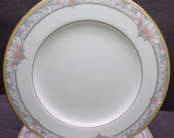 2609 Noritake Barrymore #9737 Bone China 10.75" Dinner Plates Set of 4