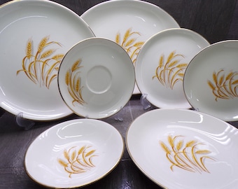 2604 Homer Laughlin Golden Wheat 22k Gold Rim & Trim Dinnerware - Choose from List: