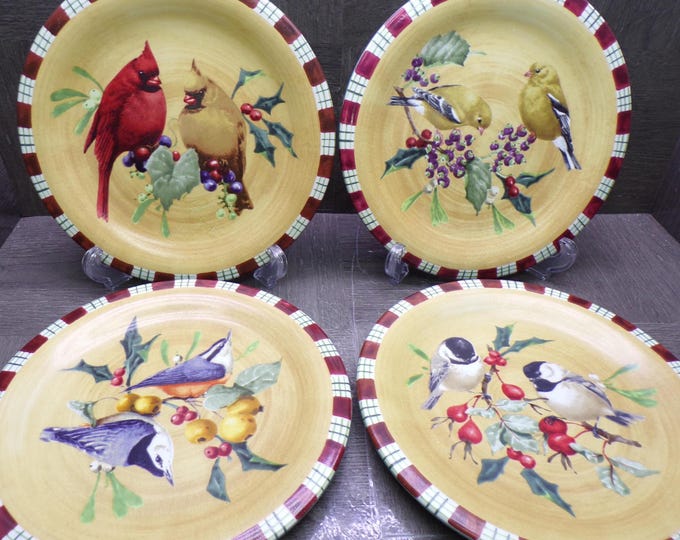 2605 Lenox Winter Greetings Everyday 8.5" Stoneware Lunch / Snack Plates