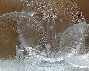2406 Arcoroc Seabreeze Swirl Vintage Tempered Textured Glass Made in France - Excellent Condition Choose from List: