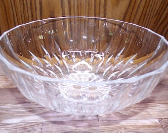 2508 Cristal d'Arques Bretagne Lead Crystal 9" Vintage Salad Fruit Bowl