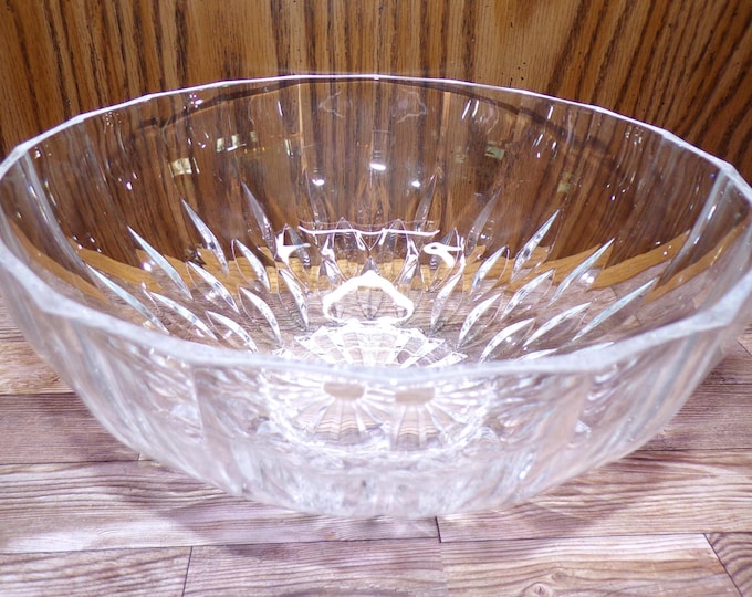 2508 Cristal d'Arques Bretagne Lead Crystal 9" Vintage Salad Fruit Bowl - Great Condition