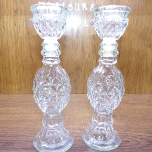 2506 Pair of Avon Cologne &quot;Roses, Roses&quot; Vintage 8.5&quot; Decanters with Stoppers - Great Condition