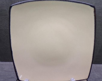 2609 Gibson Elite Soho Lounge Stoneware 7.25" Square Beige Dinner Plates Set of 6