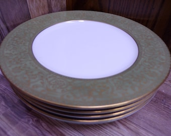 2509 Sango China Versailles #3632 Dinnerware Green & Gold Accent Made in Japan - Great Condition Choose from List: