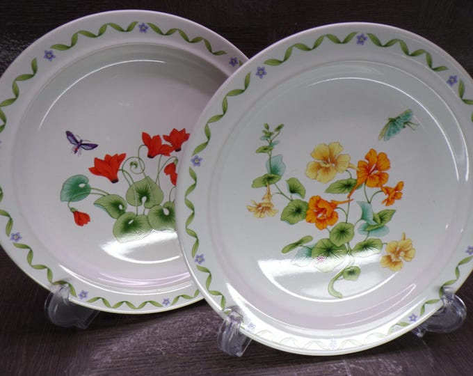 2602 Windemere Garden 7.25" Vintage Salad / Snack Plates Set of 2 Made in Japan - Great Condition