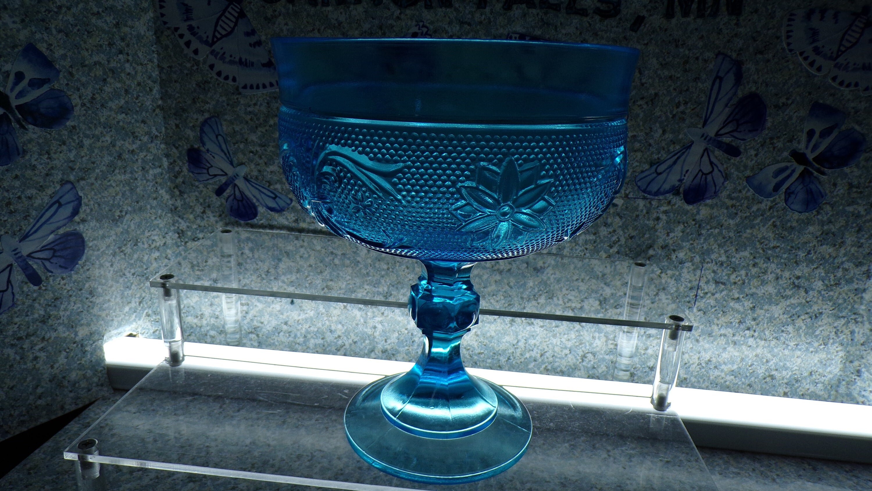 Vintage Indiana Glass Tiara Bicentennial Glass Pitcher, Aquamarine