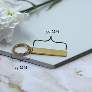 thumbnail image 2 of Personalized Stainless Steel Keychain - Custom Engraved Name Letter Key Ring Gift For Men Women 2 of 5